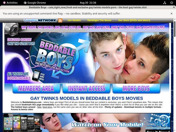 Beddable Boys On Sale