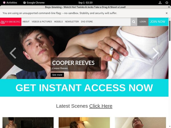 Boys Smoking Discount Account