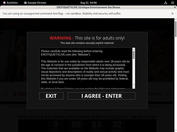 Erotique TV Subscription Deal