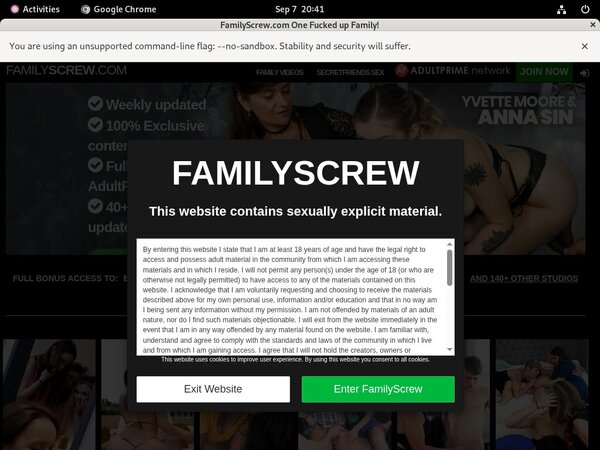 Family Screw Login