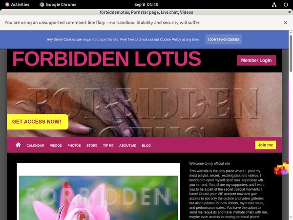 Forbiddenlotus.com Get Membership
