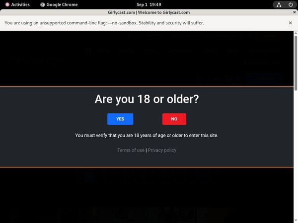 Girlycastshop.com Desktop