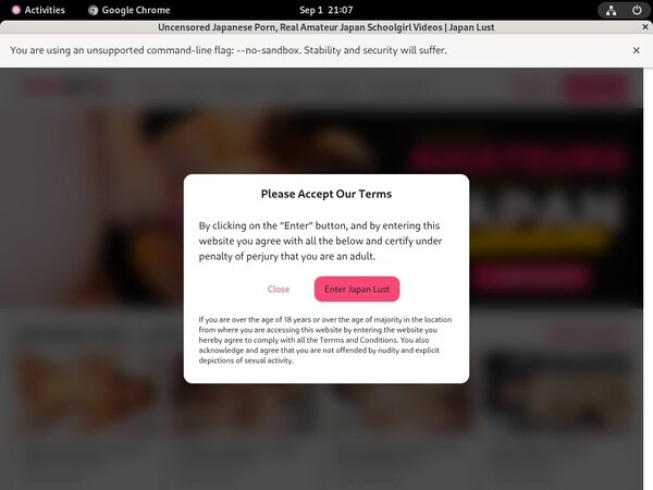 Japan Lust New Password