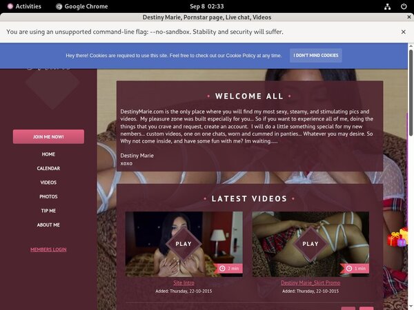 Sexxidestiny.modelcentro.com Free Trial Login
