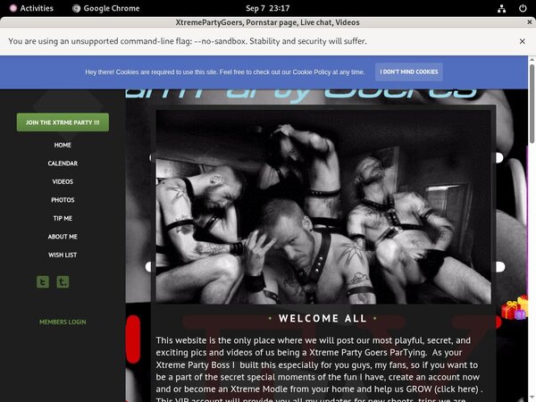 Xtremepartygoer.modelcentro.com Account Gratis