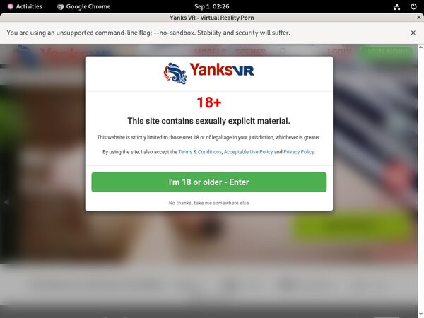 Yanks VR Network Login